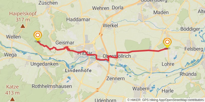 Ederhöhenweg stage 10 Map