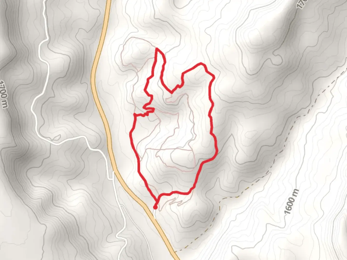An image depicting the trail Flying V Trail and its surrounding area.