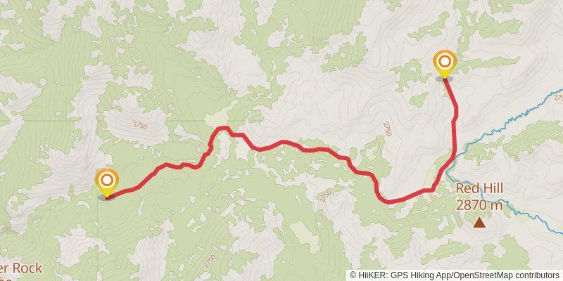 Golden Trout Creek via Theodore Solomons Trail stage 4 Map
