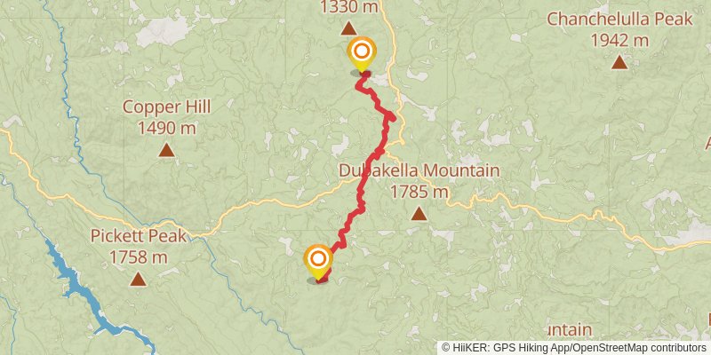 Bigfoot Trail stage 6 Map