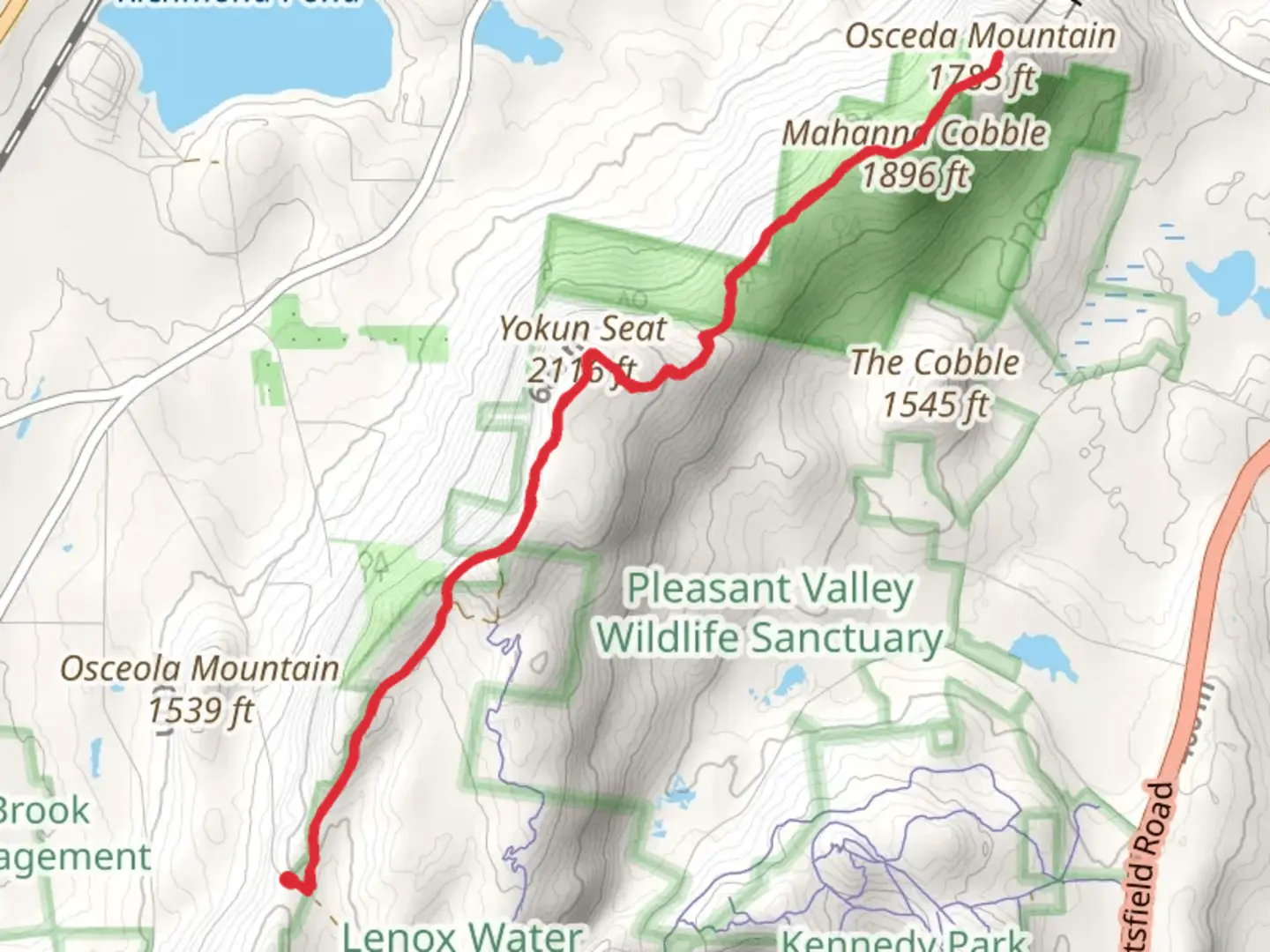 An image depicting the trail Yokun Seat and Osceda Mountain Trai and its surrounding area.