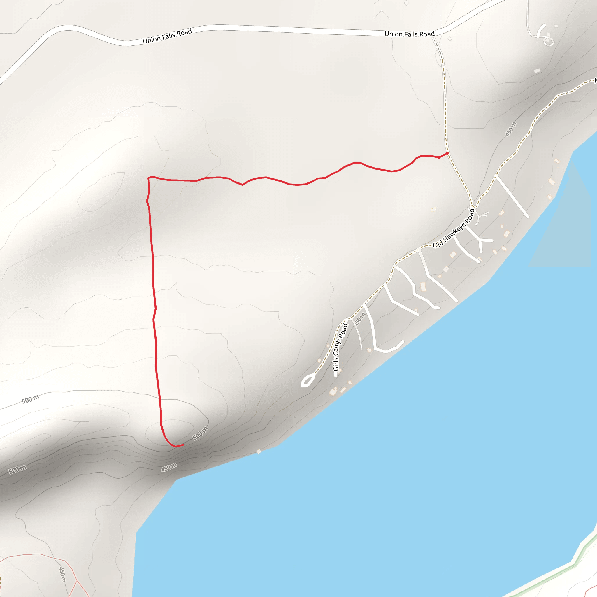 Silver Lake Bluffs Trail mobile static map