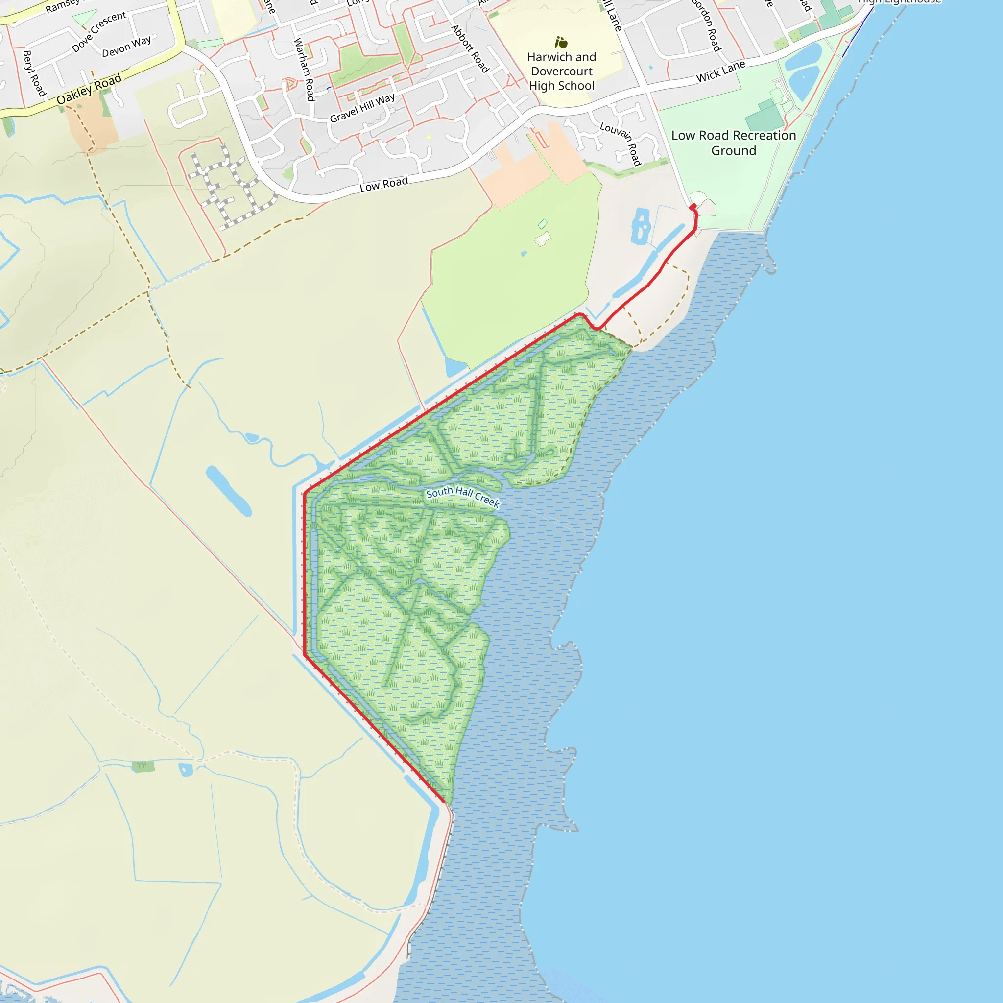 Irlam's Beach mobile static map