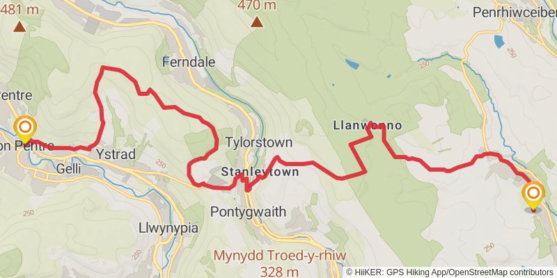Wales Cistercian Way stage 4 Map