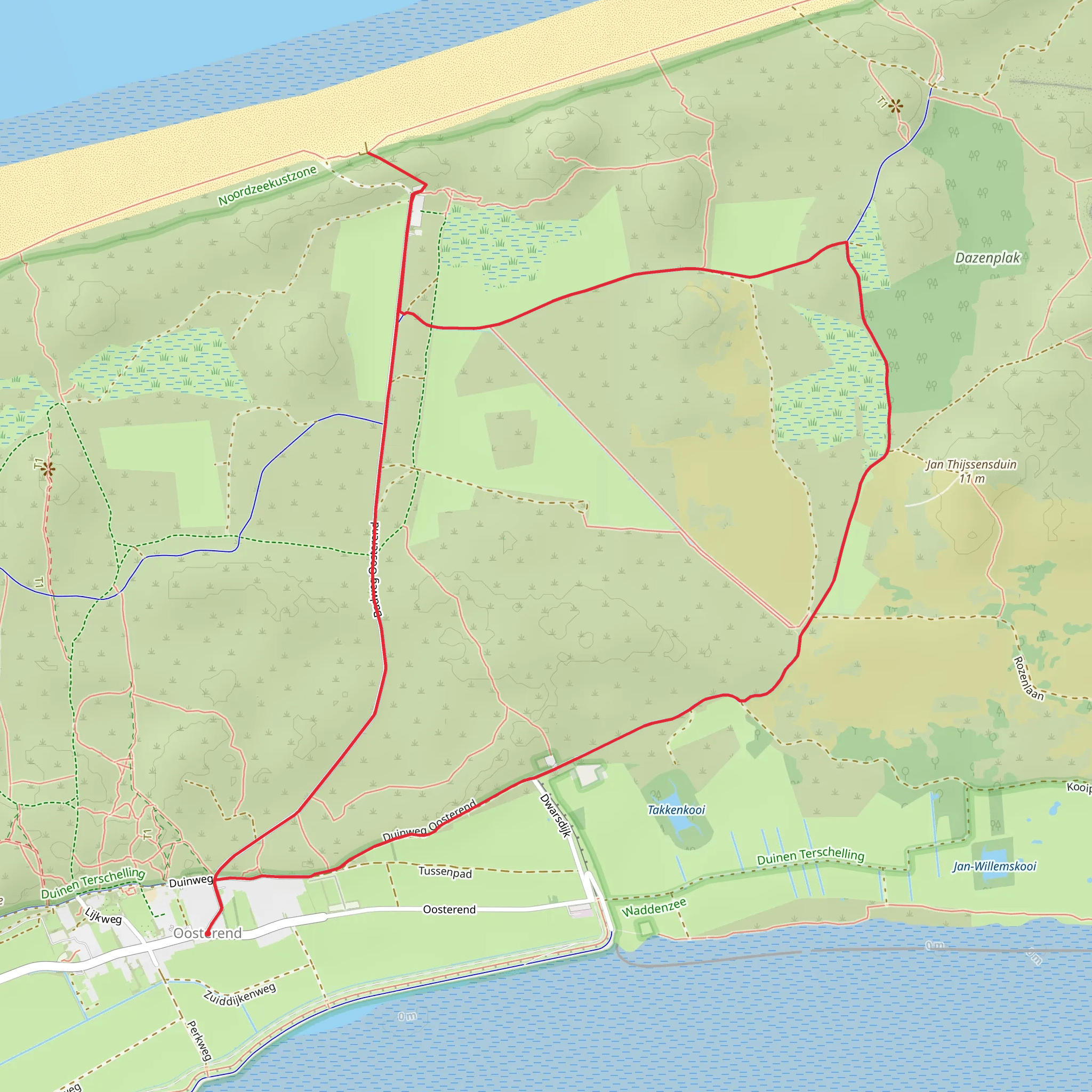 Tordunen and Badweg Ossterend Loop mobile static map