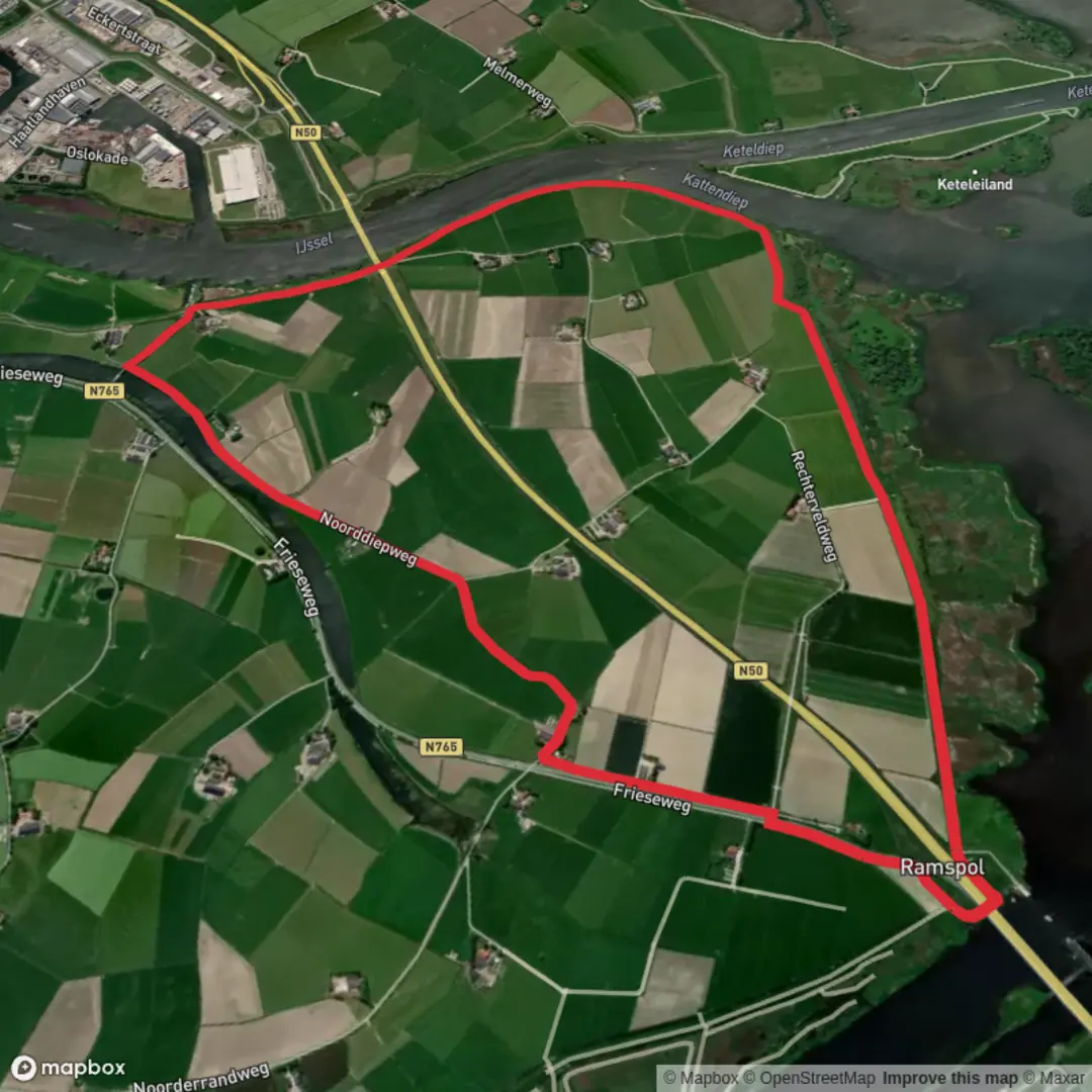 An image depicting the trail Ramspol Loop and its surrounding area.