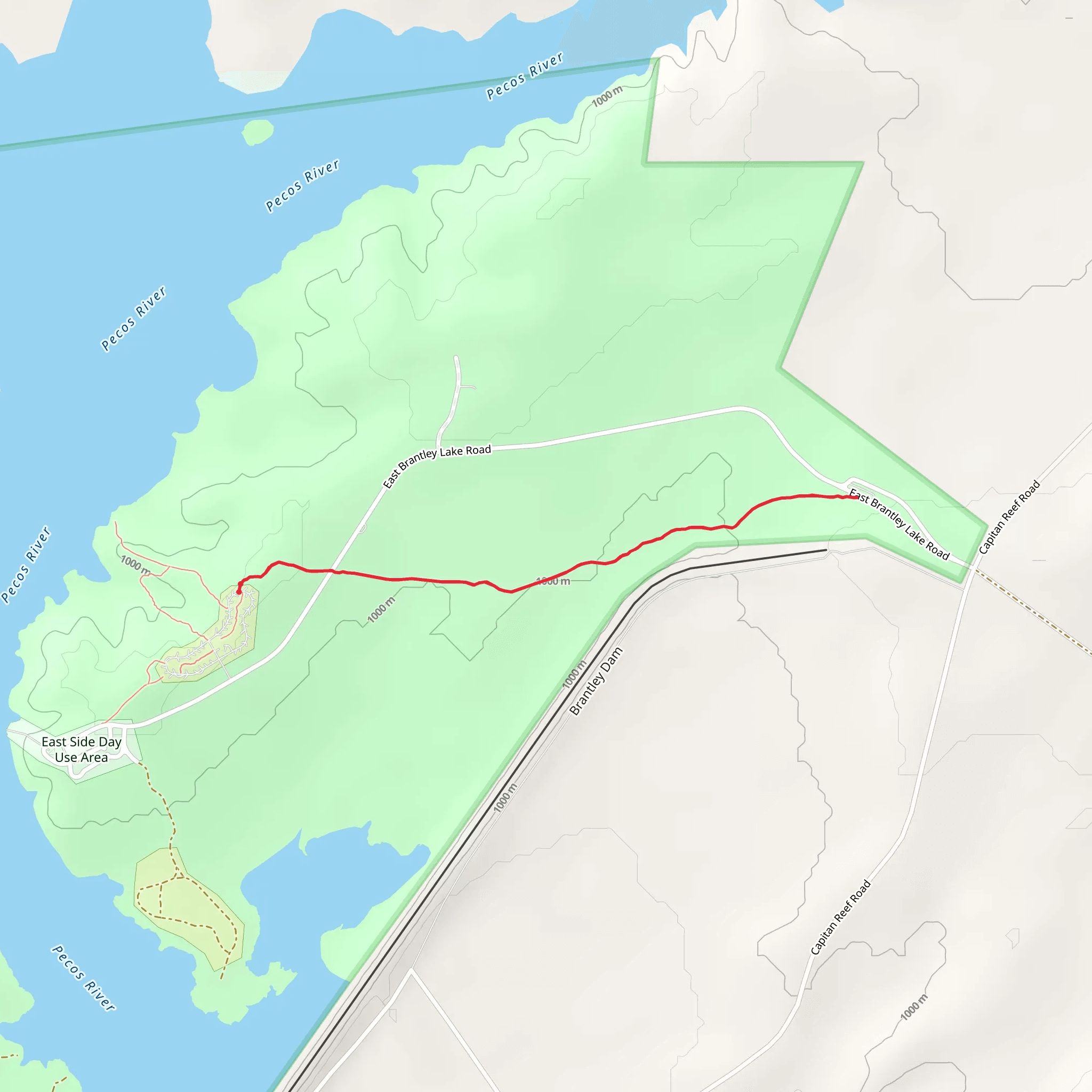 Brantley Lake State Park East Walk mobile static map