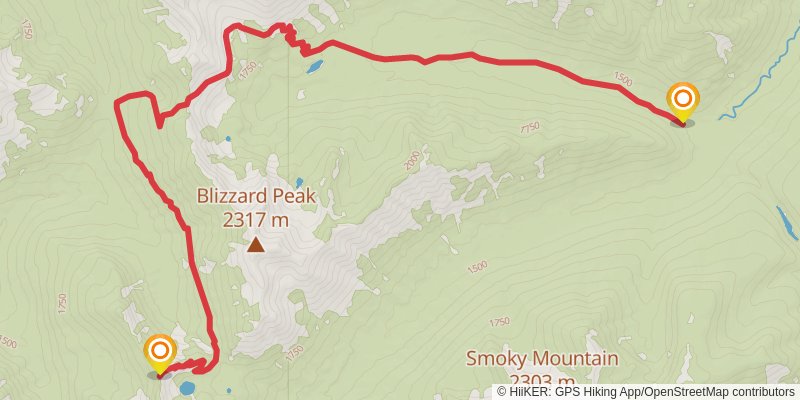 Ultra Pedestrian North Loop stage 208 Map