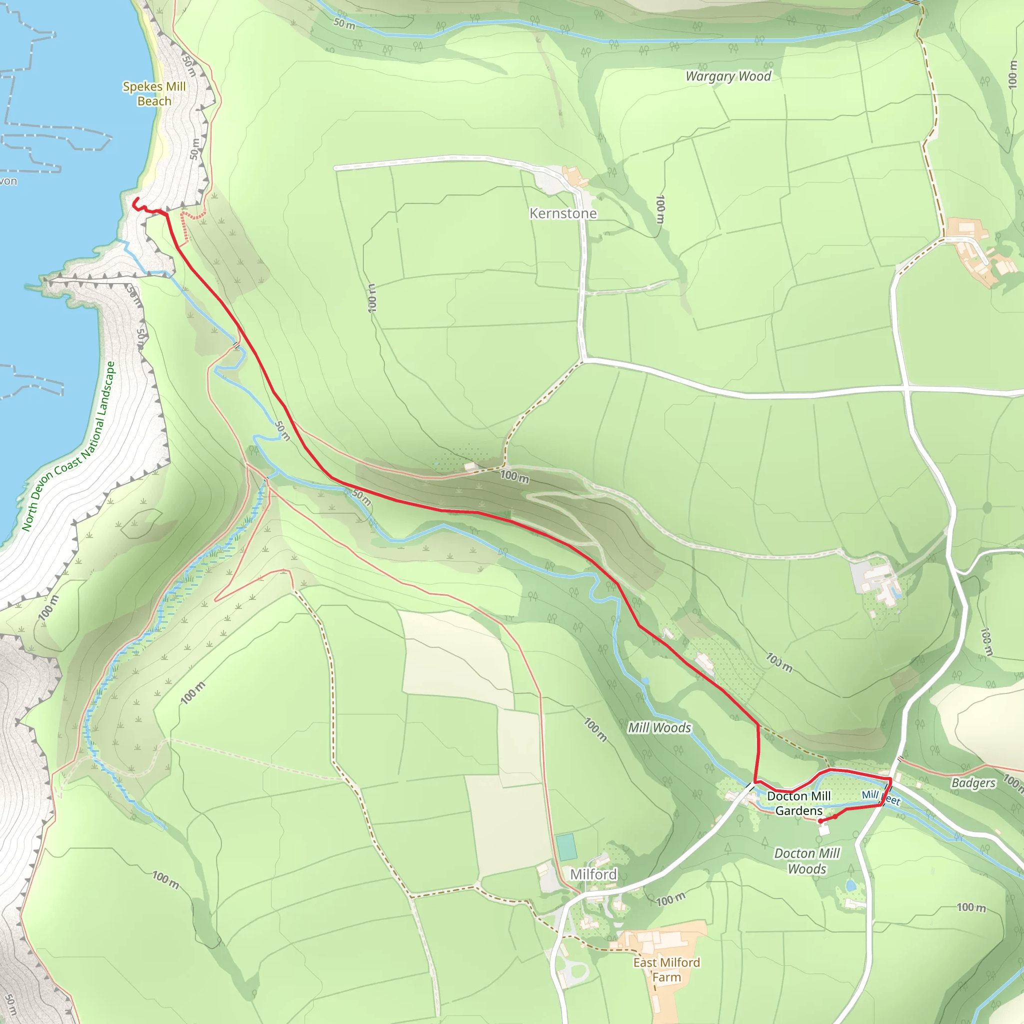 Speke's Mill Mouth Waterfall mobile static map