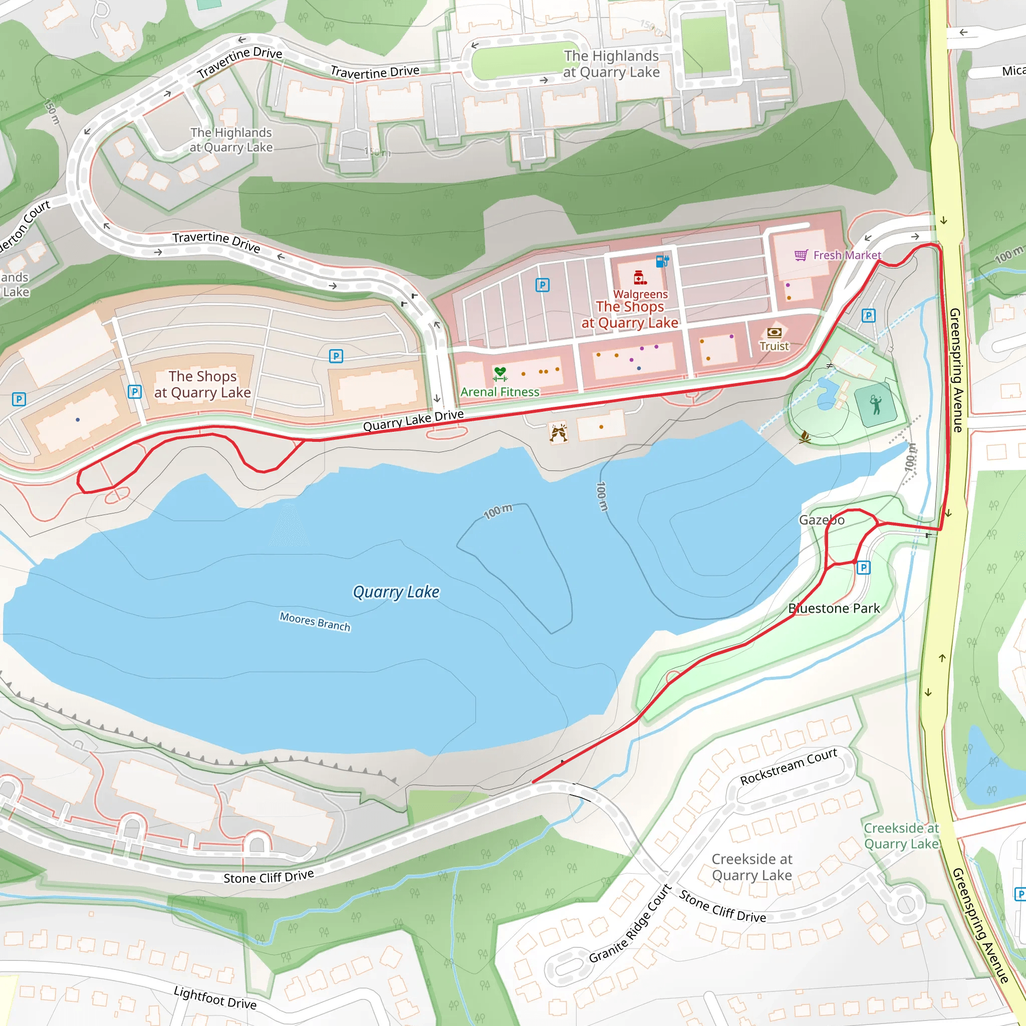 Moores Branch - Quarry Lake mobile static map