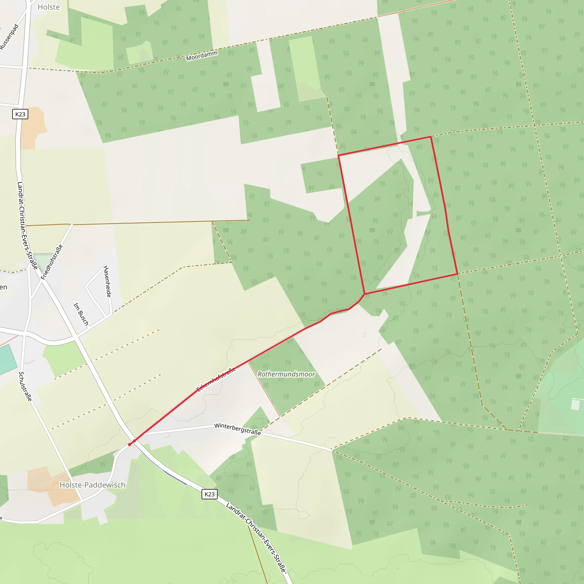Grosssteingrab Steden Loop mobile static map