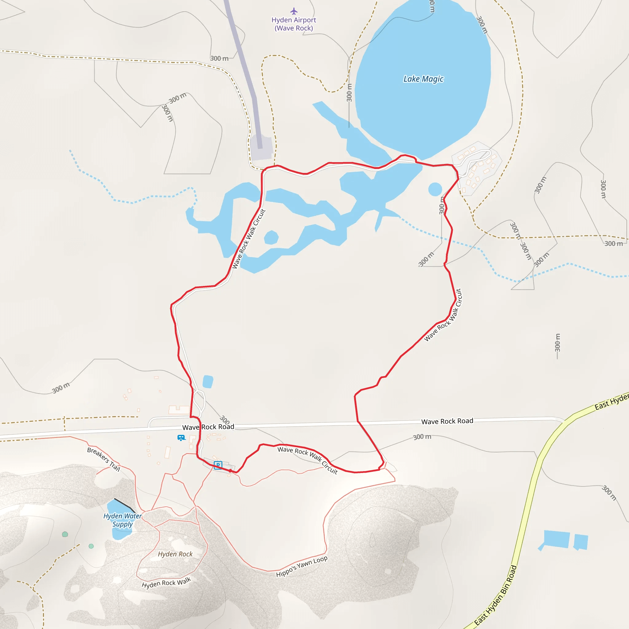 Wave Rock Walk Circuit mobile static map