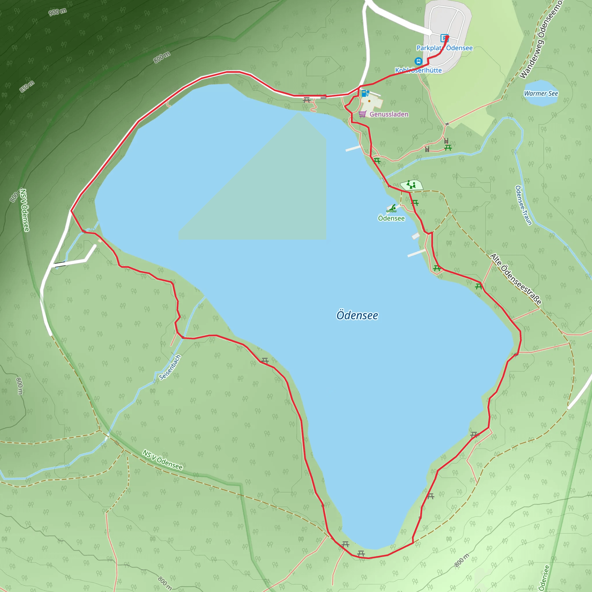 Lake Ödensee Loop mobile static map