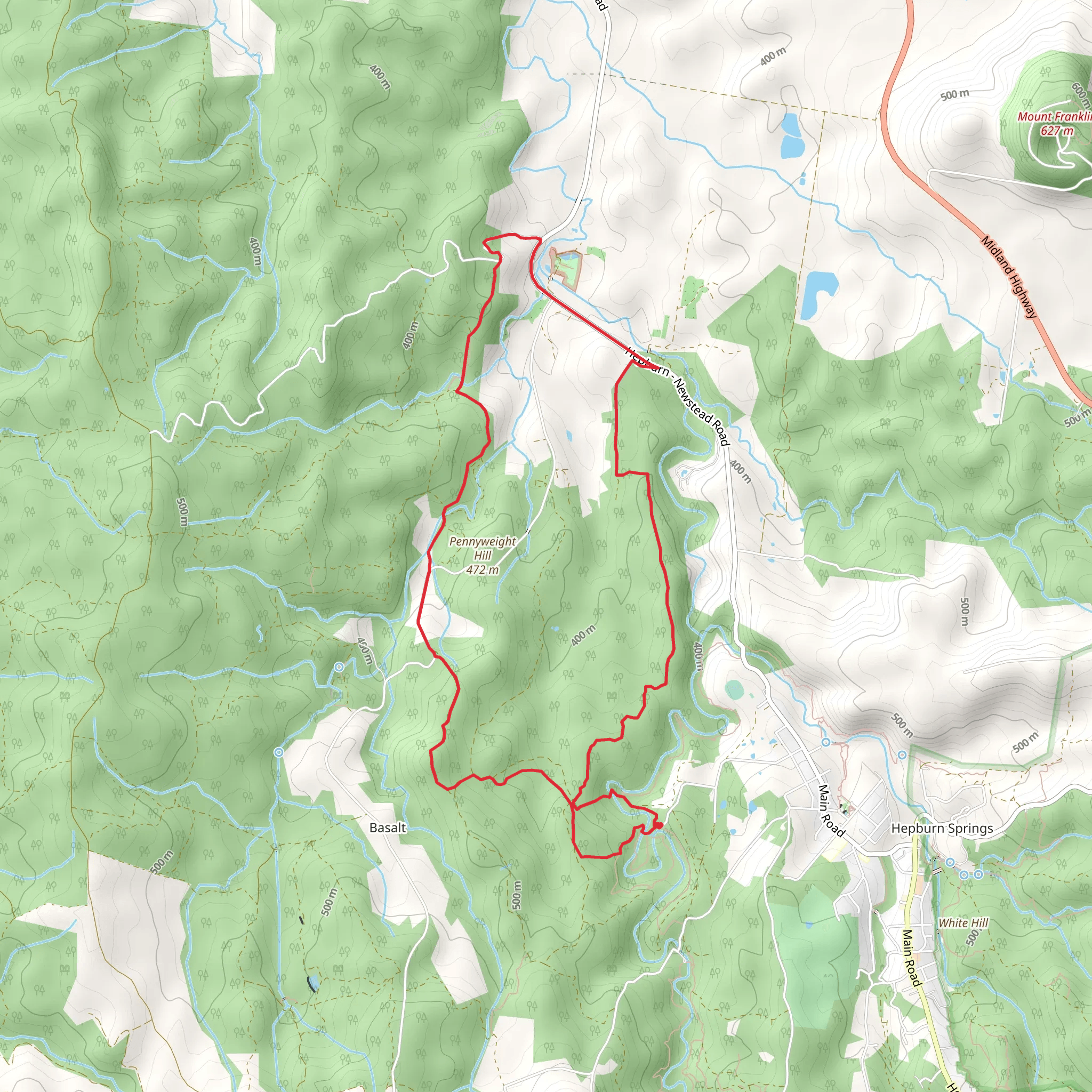Blowhole to Shepherds Flat Trail mobile static map