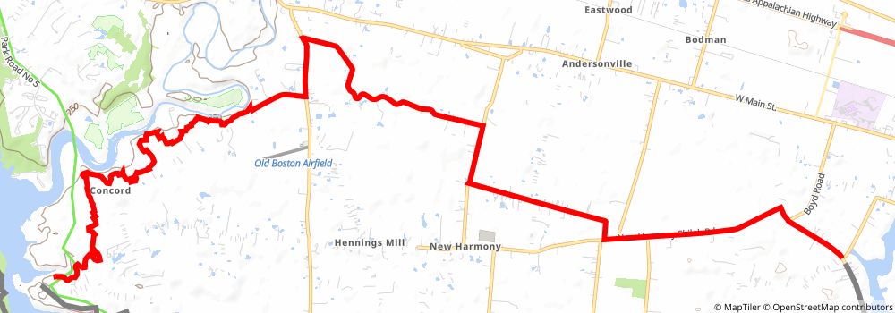 American Discovery Trail South Route stage 81 Map