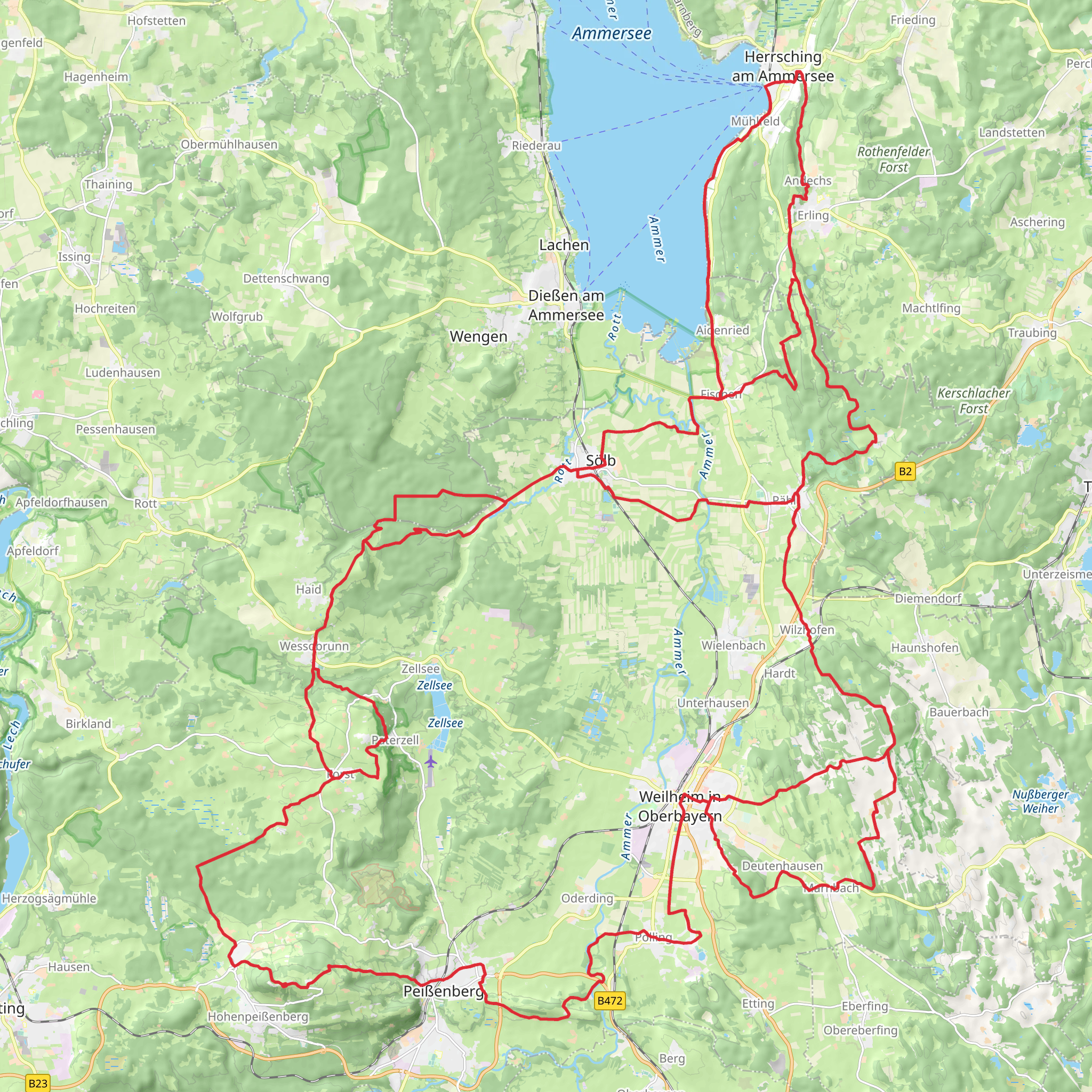Heilige Landschaft Pfaffenwinkel - Nordschleife mobile static map