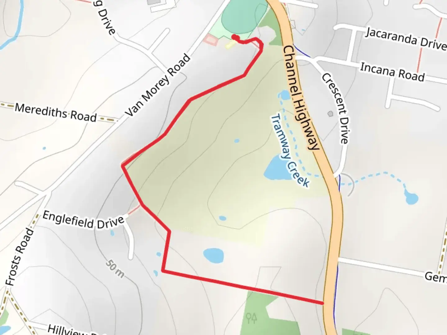 An image depicting the trail Margate Tramway Track and its surrounding area.