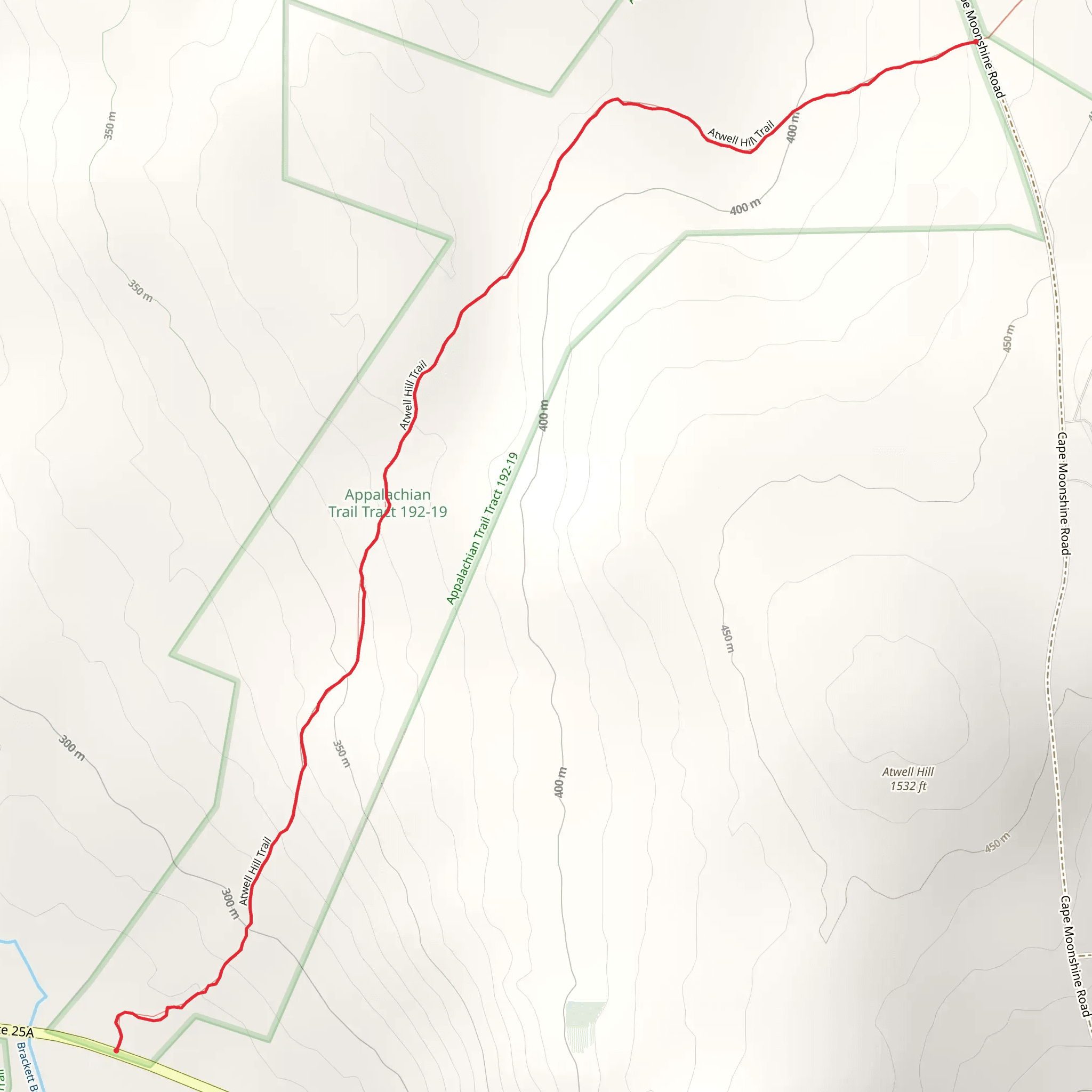 Atwell Hill Trail mobile static map