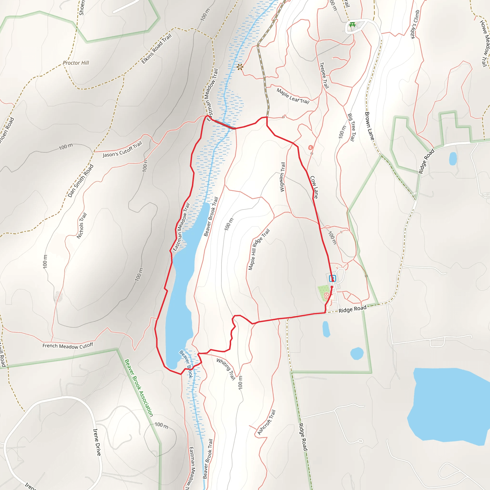 Maple Hill Gardens Loop Trail mobile static map
