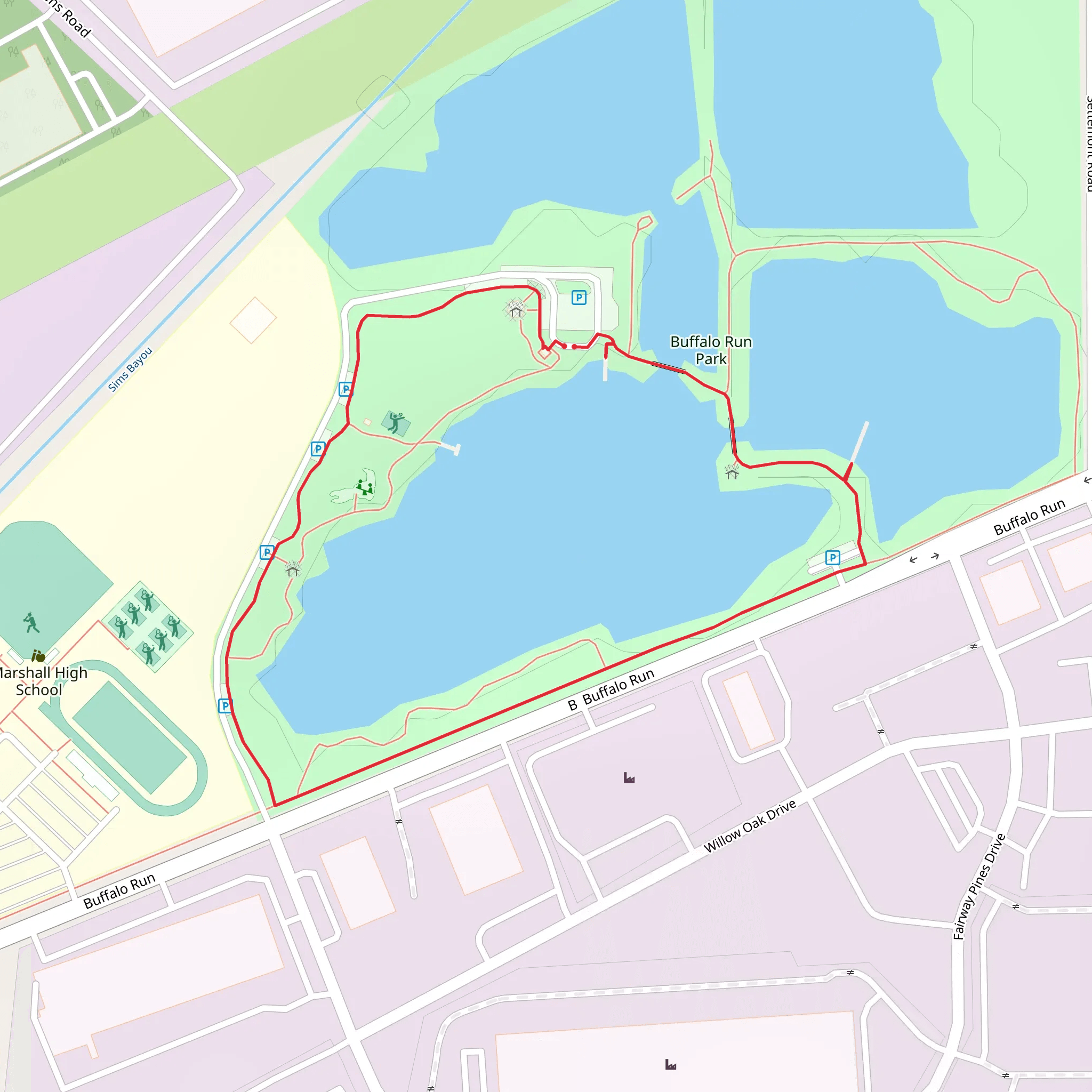 Buffalo Run Park Loop - West mobile static map