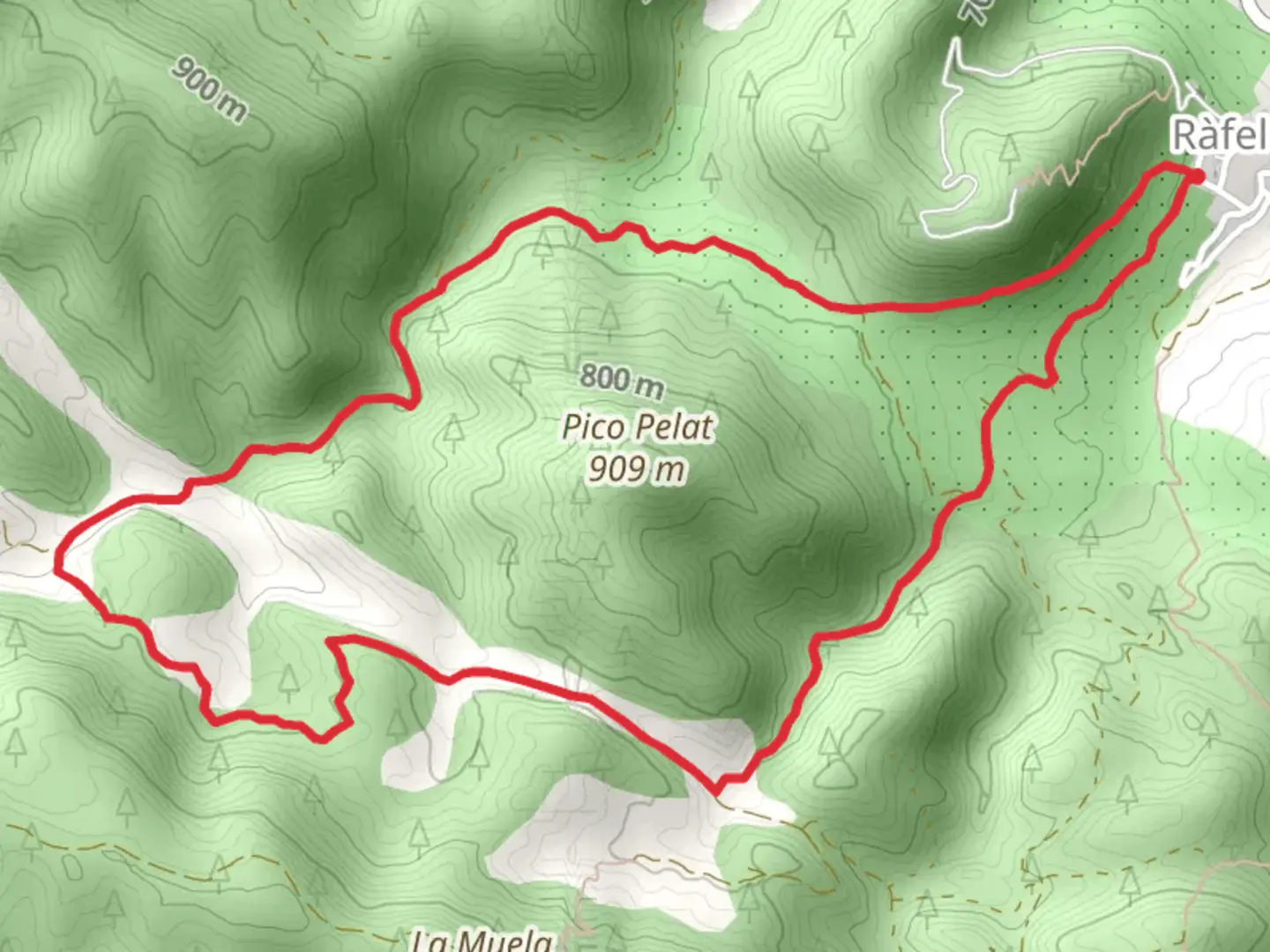 An image depicting the trail Rafales - The Straits PR TE 160b and its surrounding area.