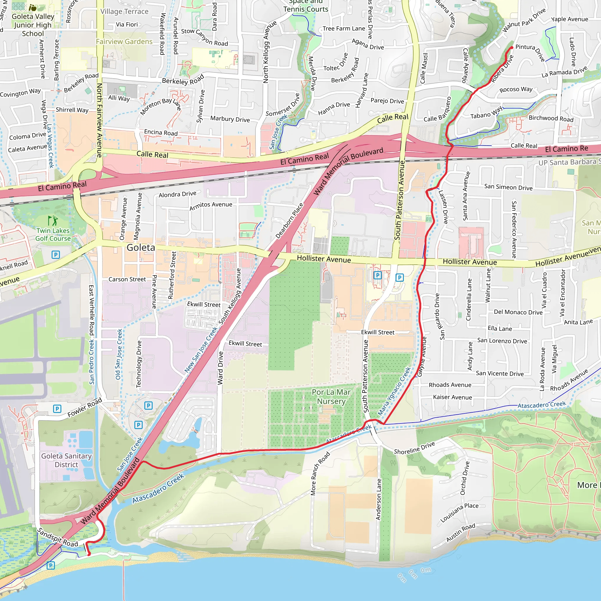 Maria Ygnacio Route and Obern Trail mobile static map
