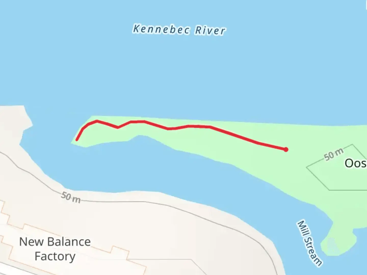 An image depicting the trail Kennebec River - Oosoola Park and its surrounding area.