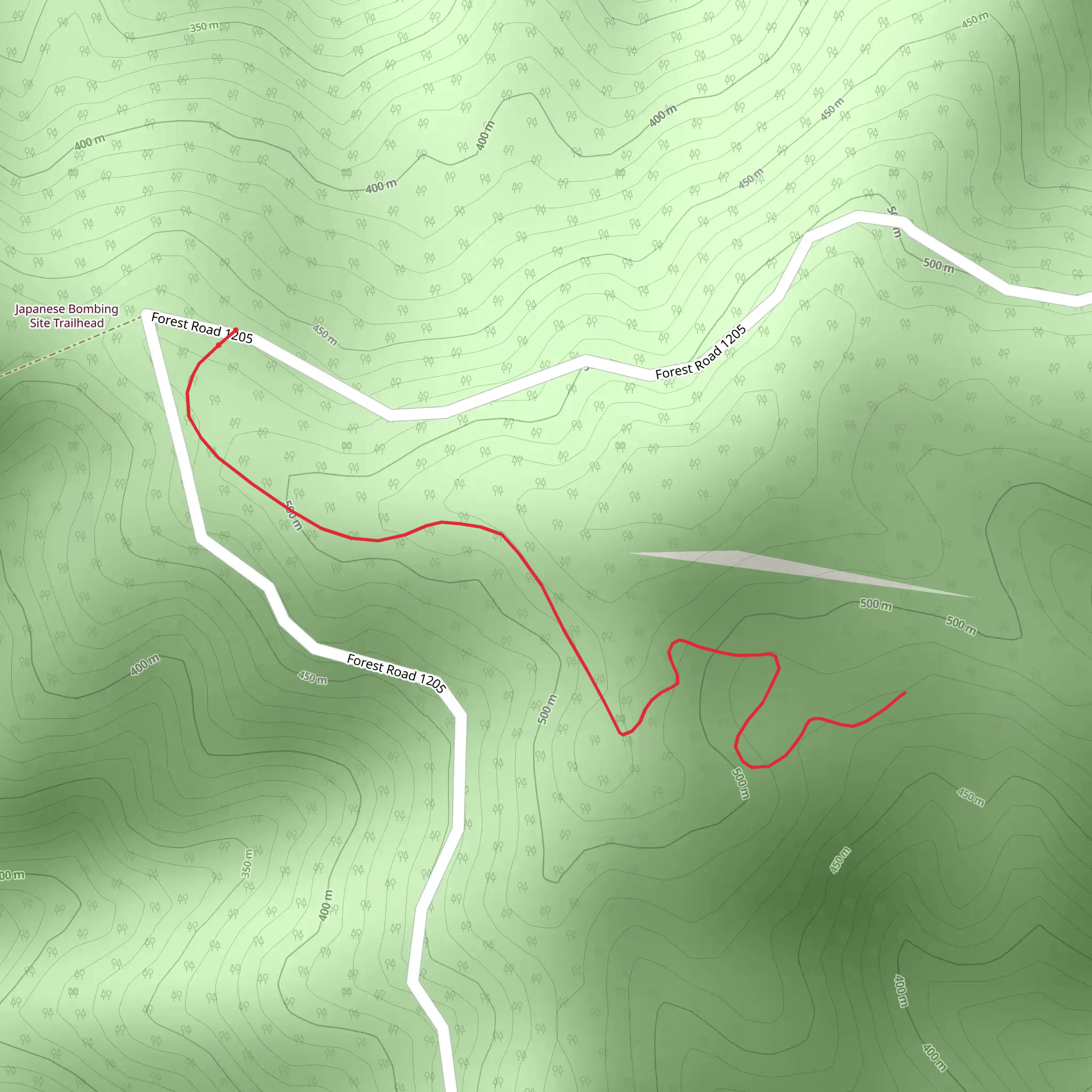 Japanese Bombing Site Trail mobile static map