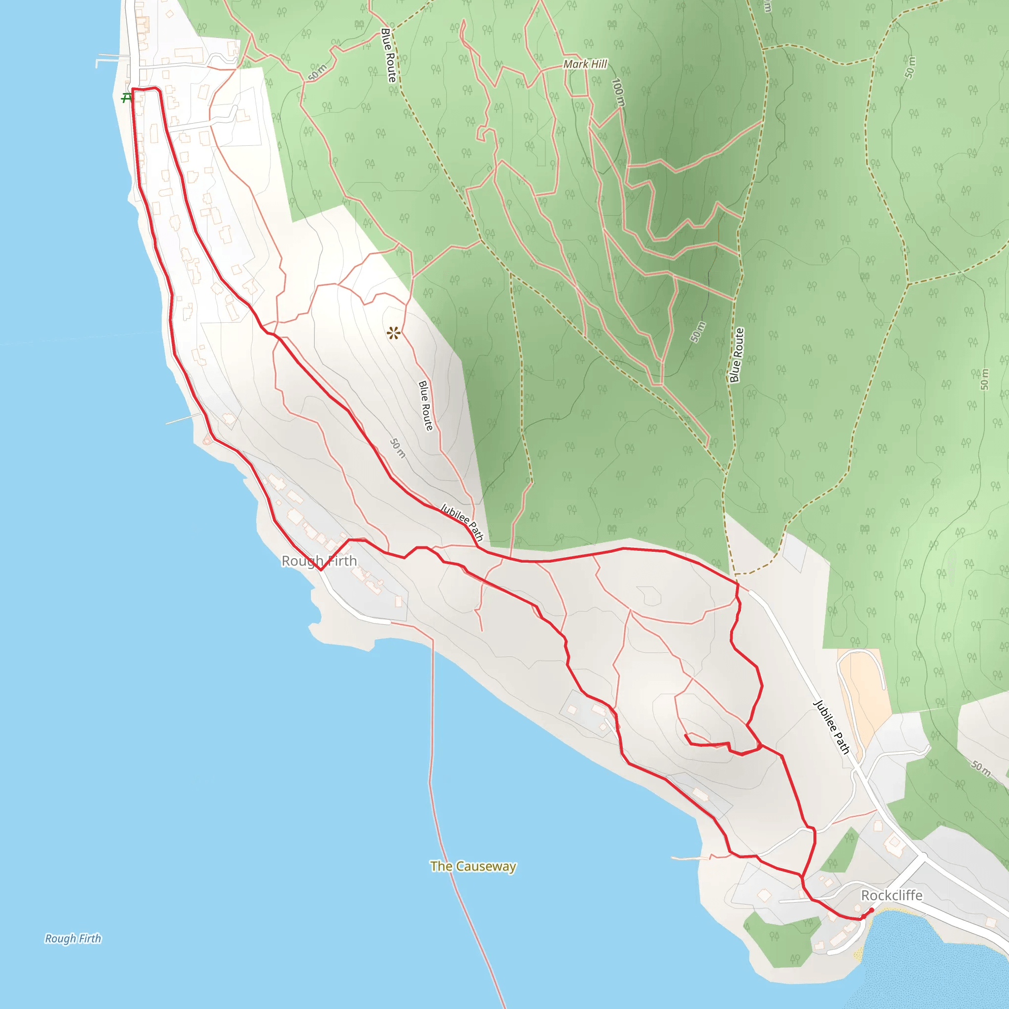 Rockcliffe to Kippford mobile static map