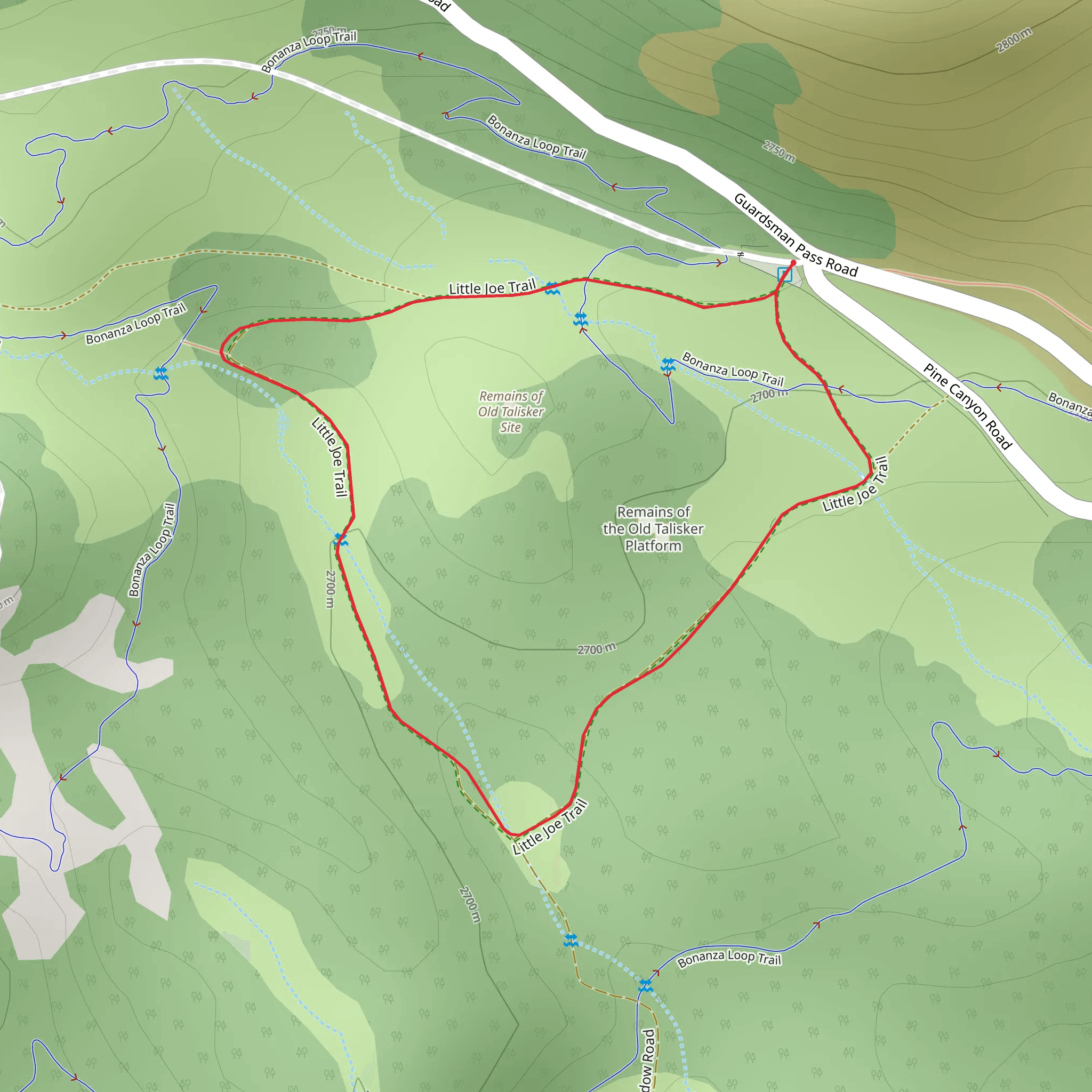 Little Joe Loop Trail mobile static map