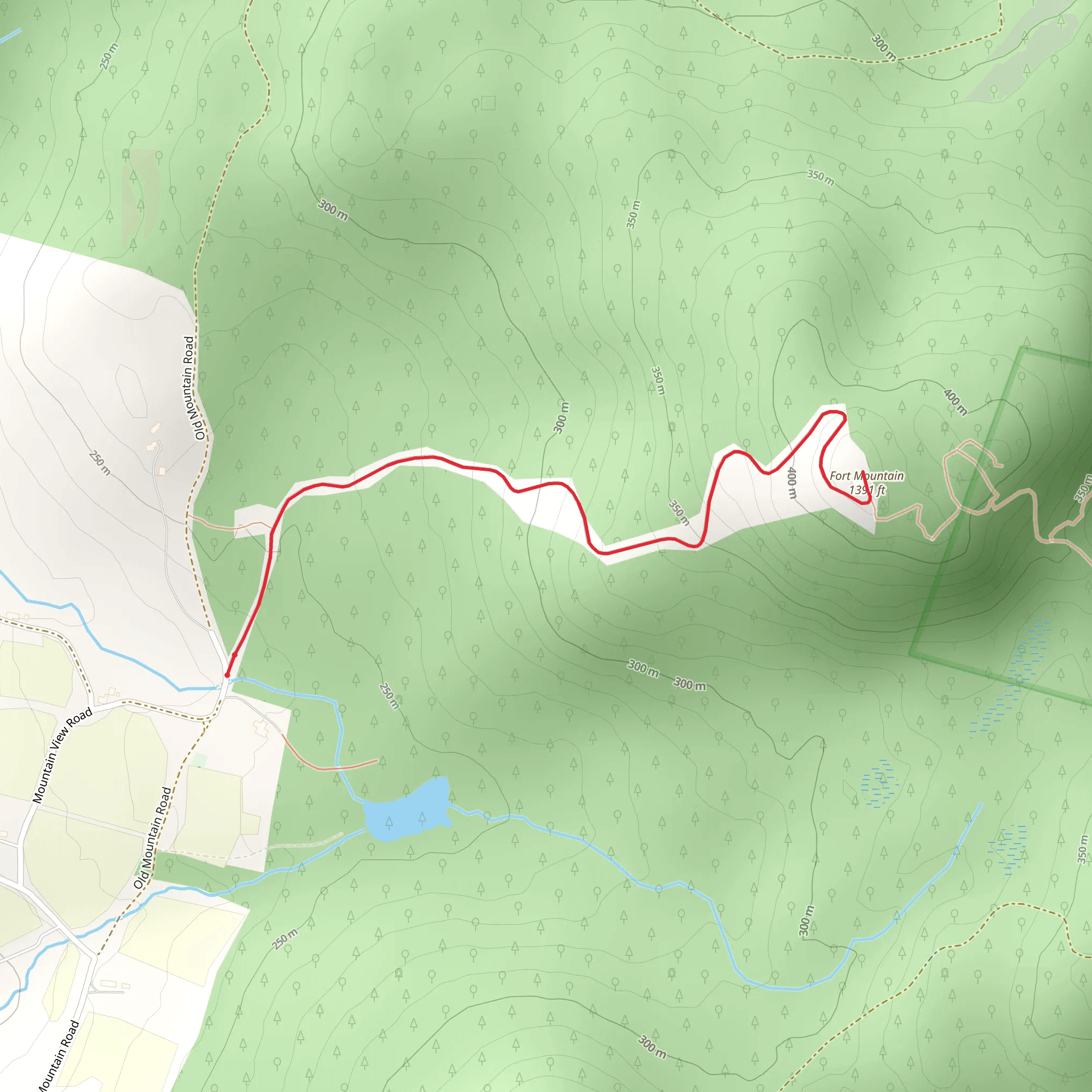 Fort Mountain Trail mobile static map