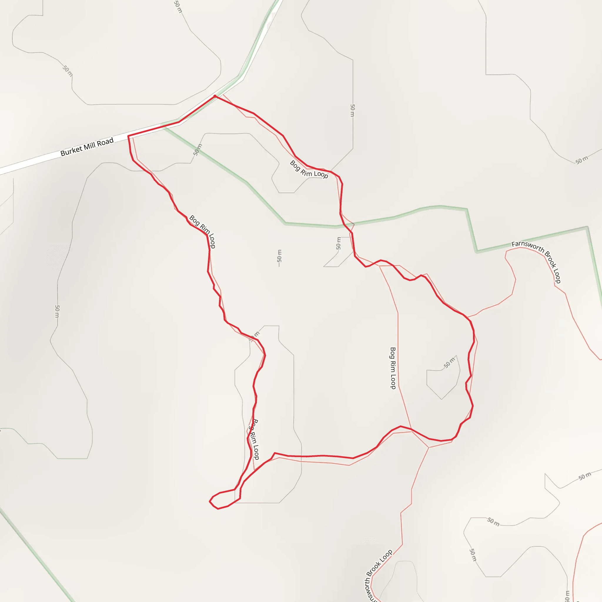 Burket Mill Road Loop mobile static map