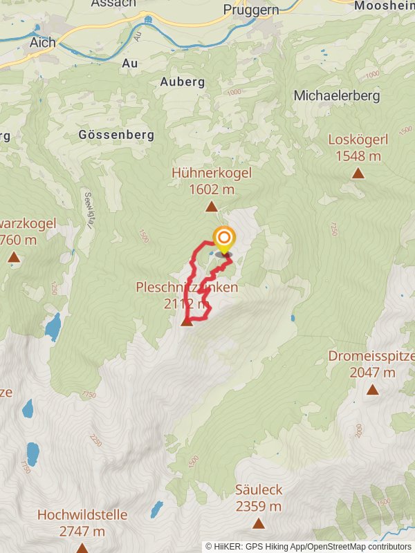 Pleschnitzzinken Loop Hike mobile static map