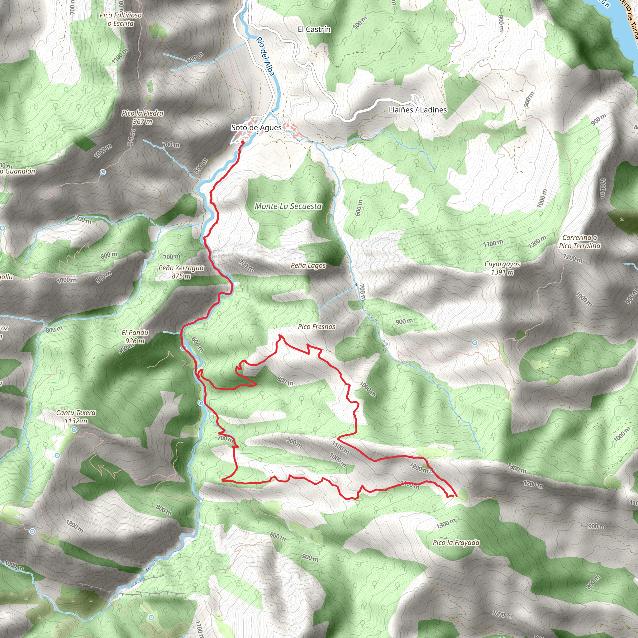 Route of the Collada de Isorno mobile static map