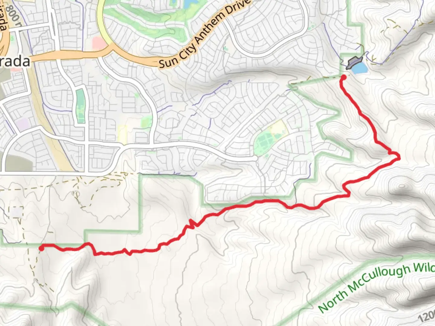 An image depicting the trail 101 Trail and 403 Trail and its surrounding area.