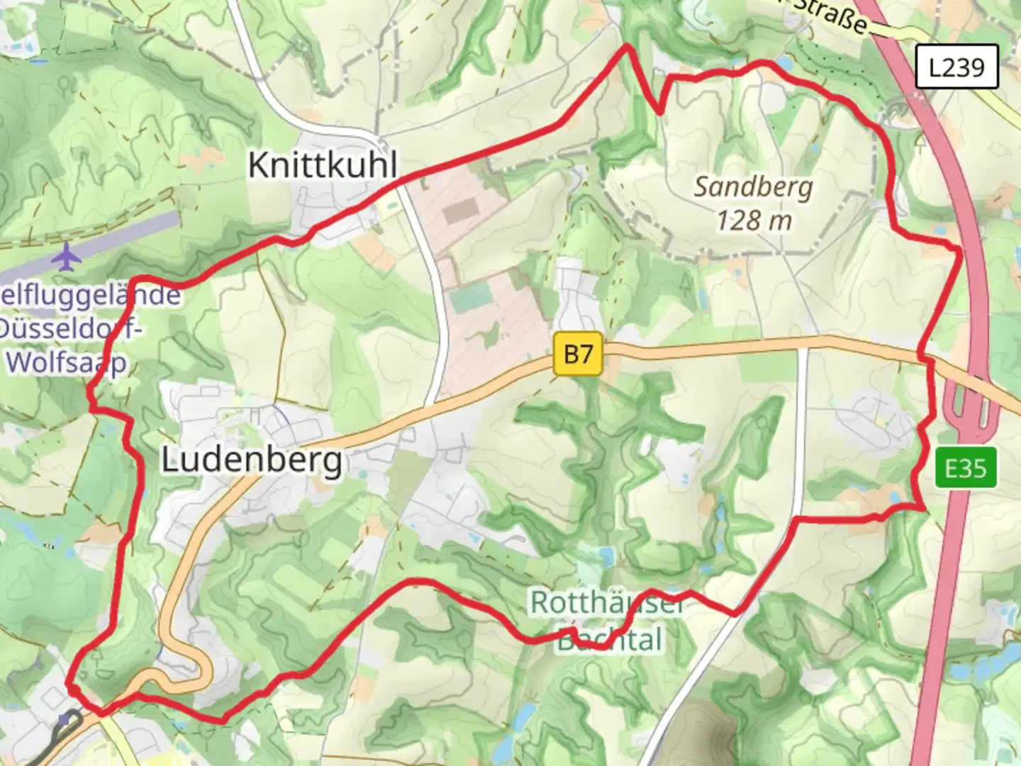 An image depicting the trail Am Dernkamp Loop and its surrounding area.