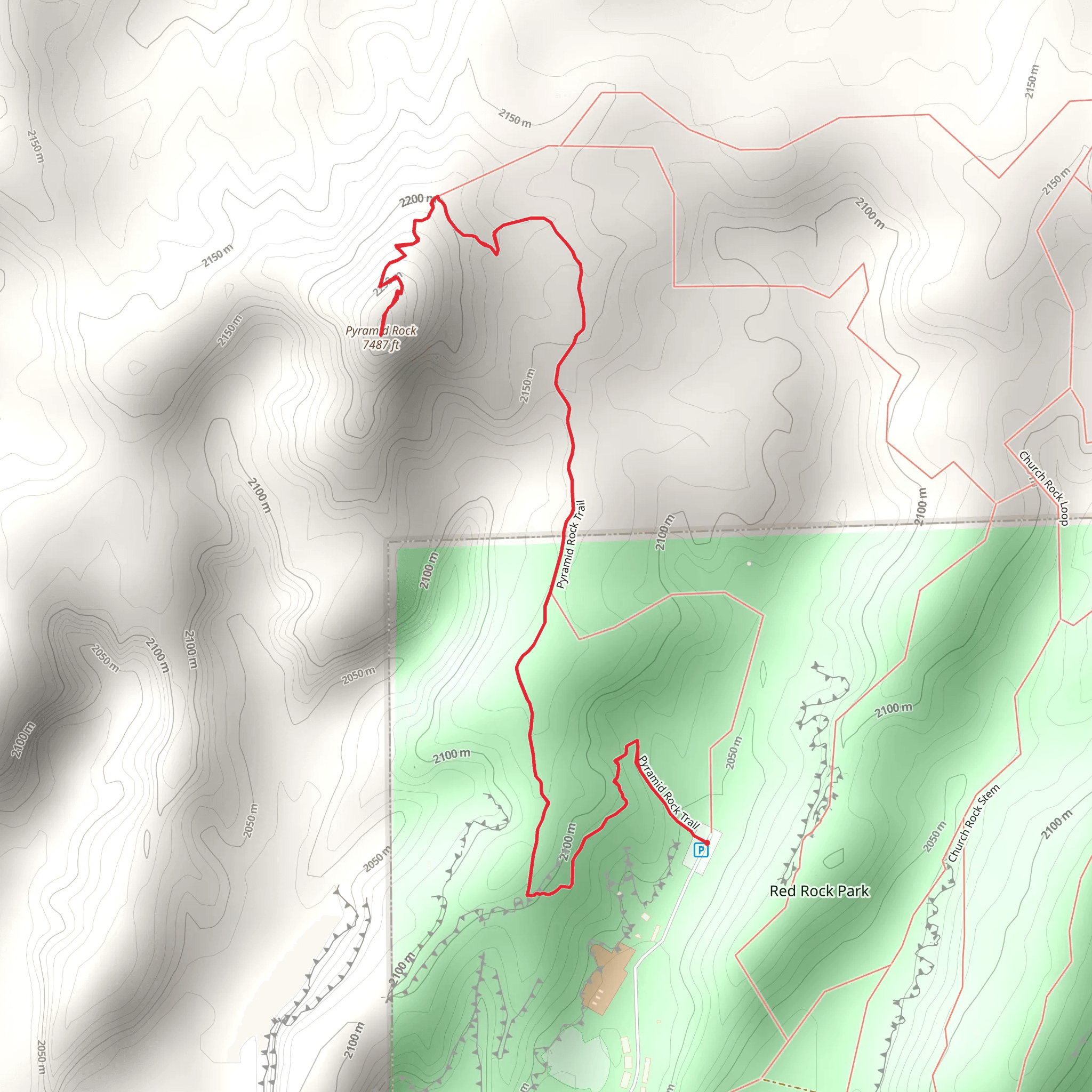 Pyramid Rock Trail mobile static map
