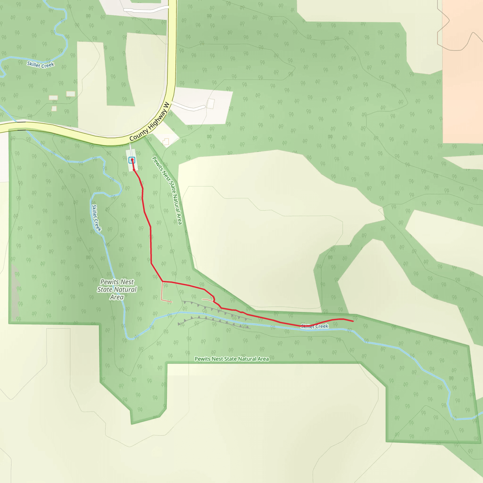 Pewits Nest State Natural Area mobile static map