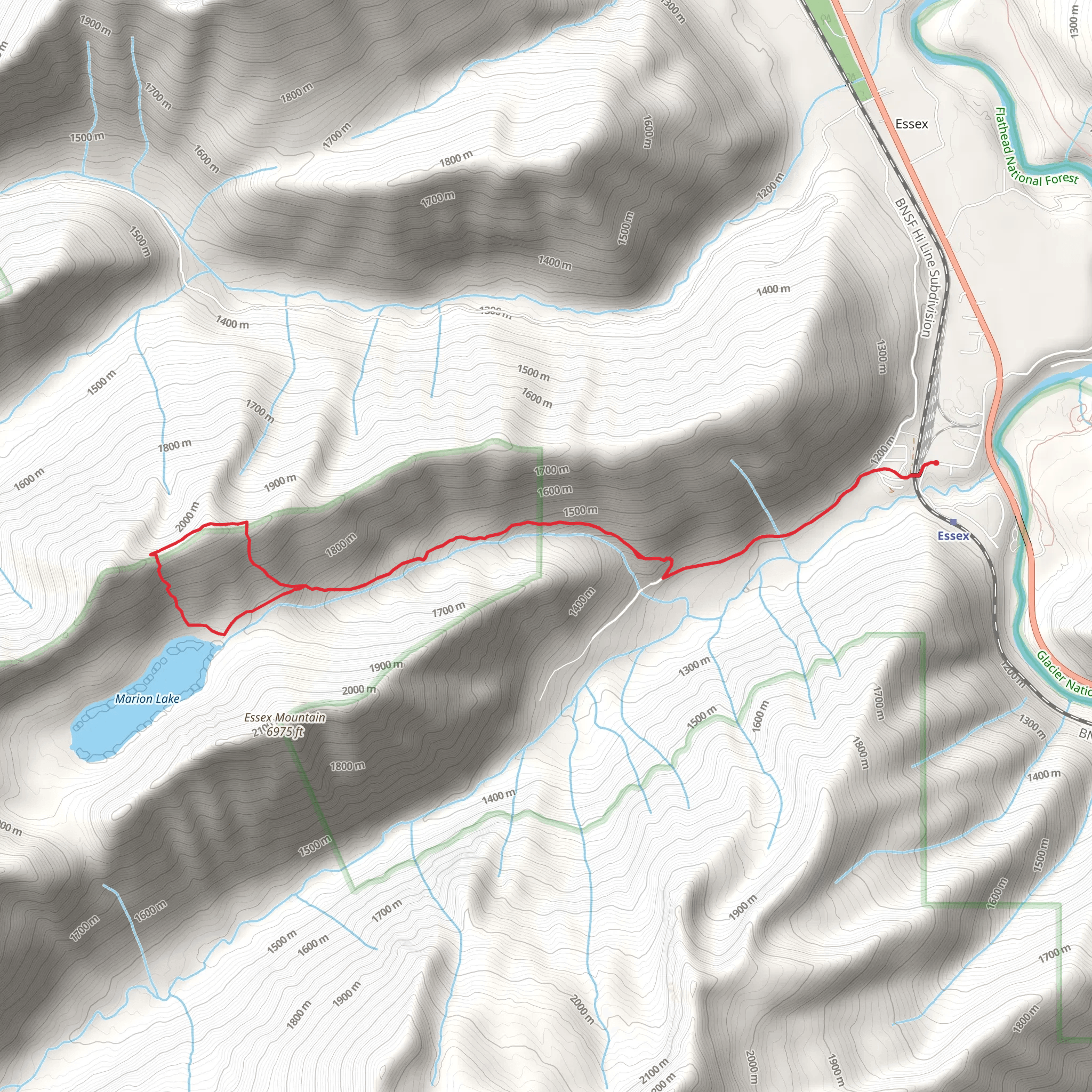 Marion Creek and Marion Lake Trail mobile static map