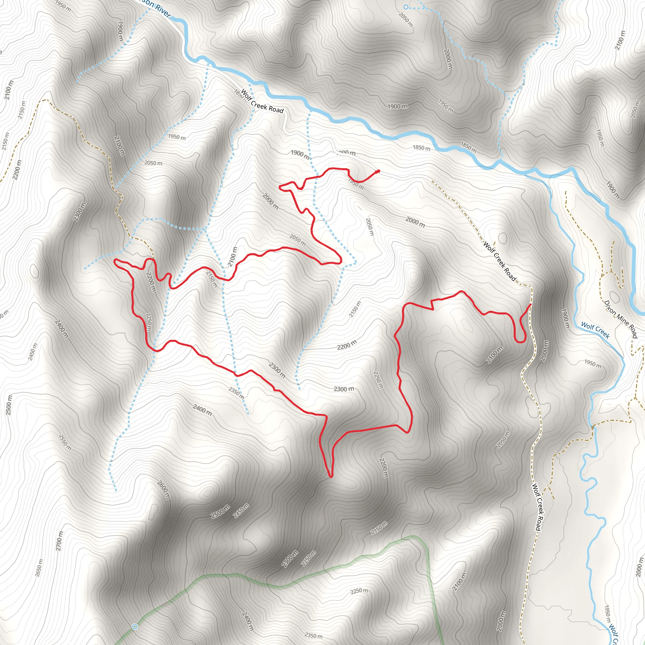 Wolf Creek Road Horseshoe mobile static map