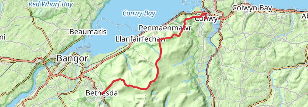Snowdonia Way - Mountain Trail stage 9 Map