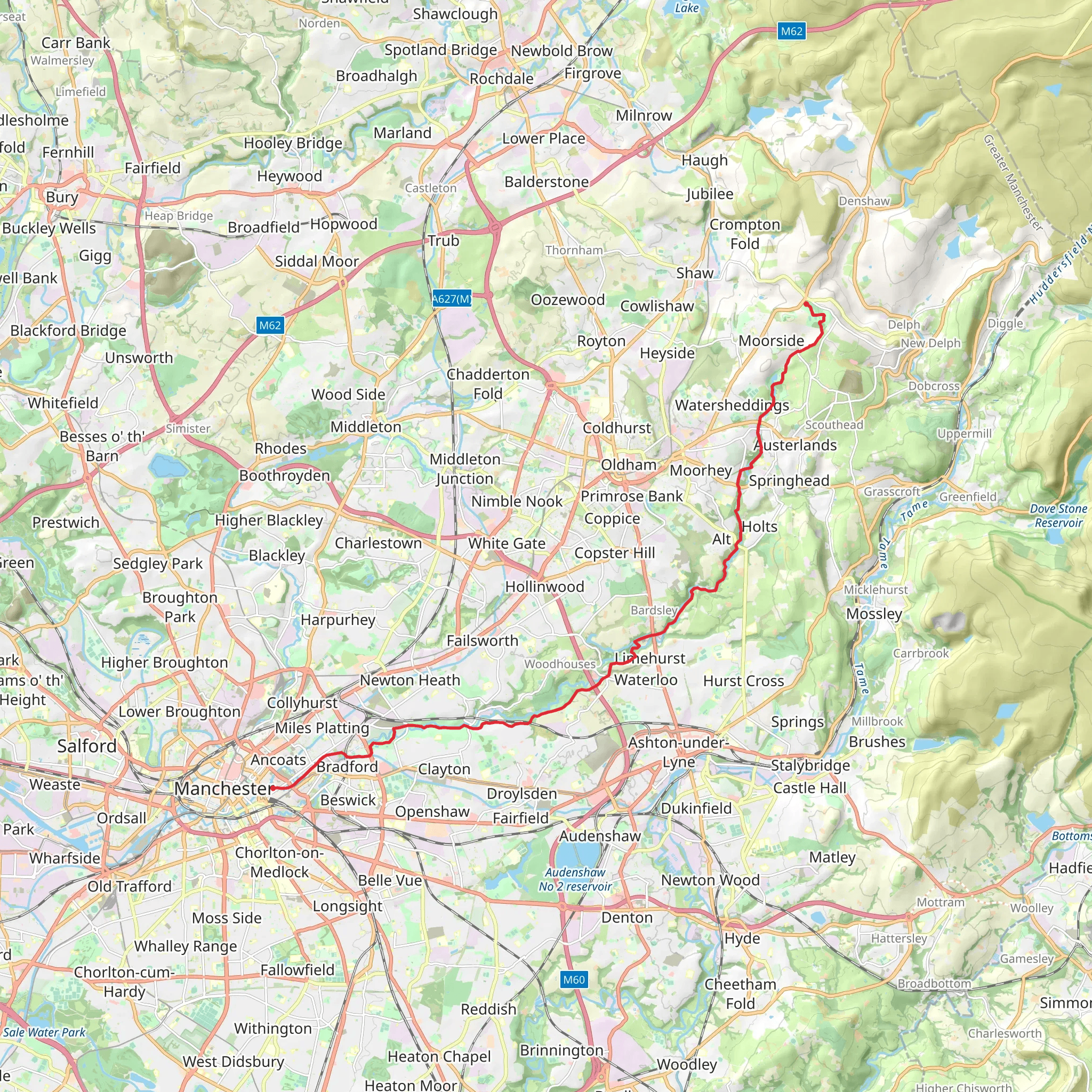 Medlock Valley Way mobile static map