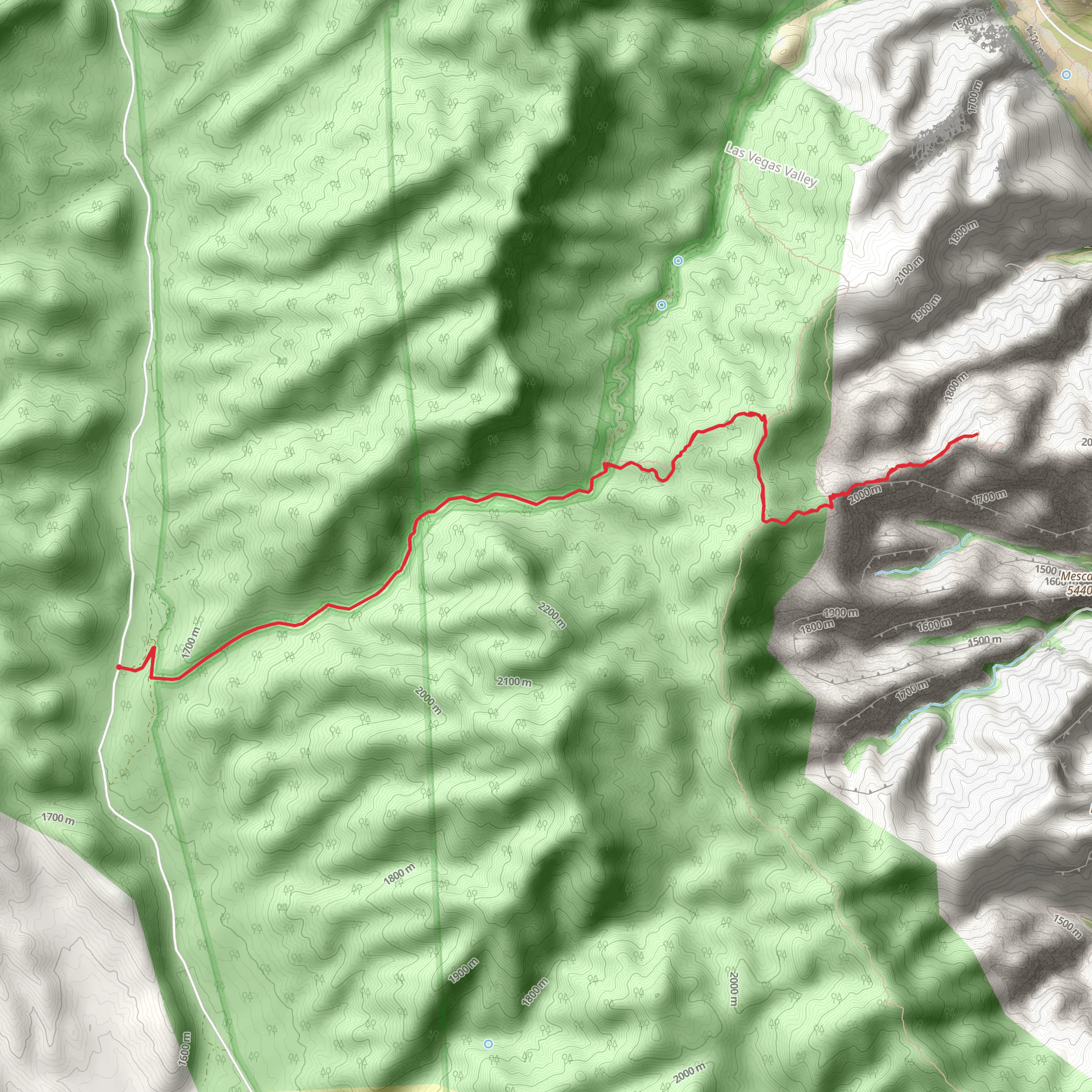 Bridge Mountain Trail mobile static map