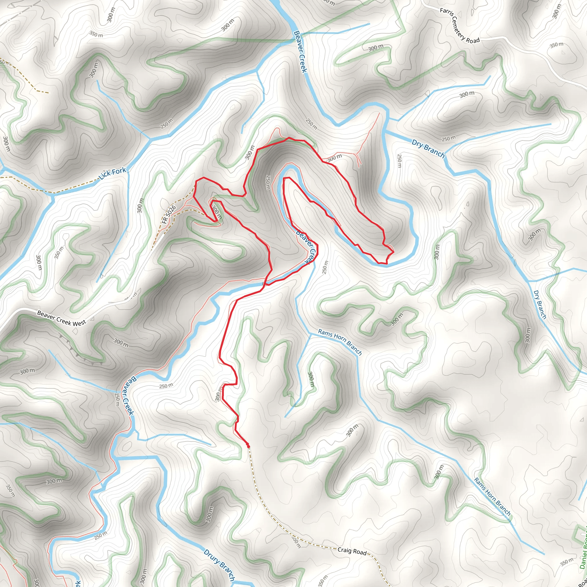 Trail 532 and Trail 514 Loop mobile static map