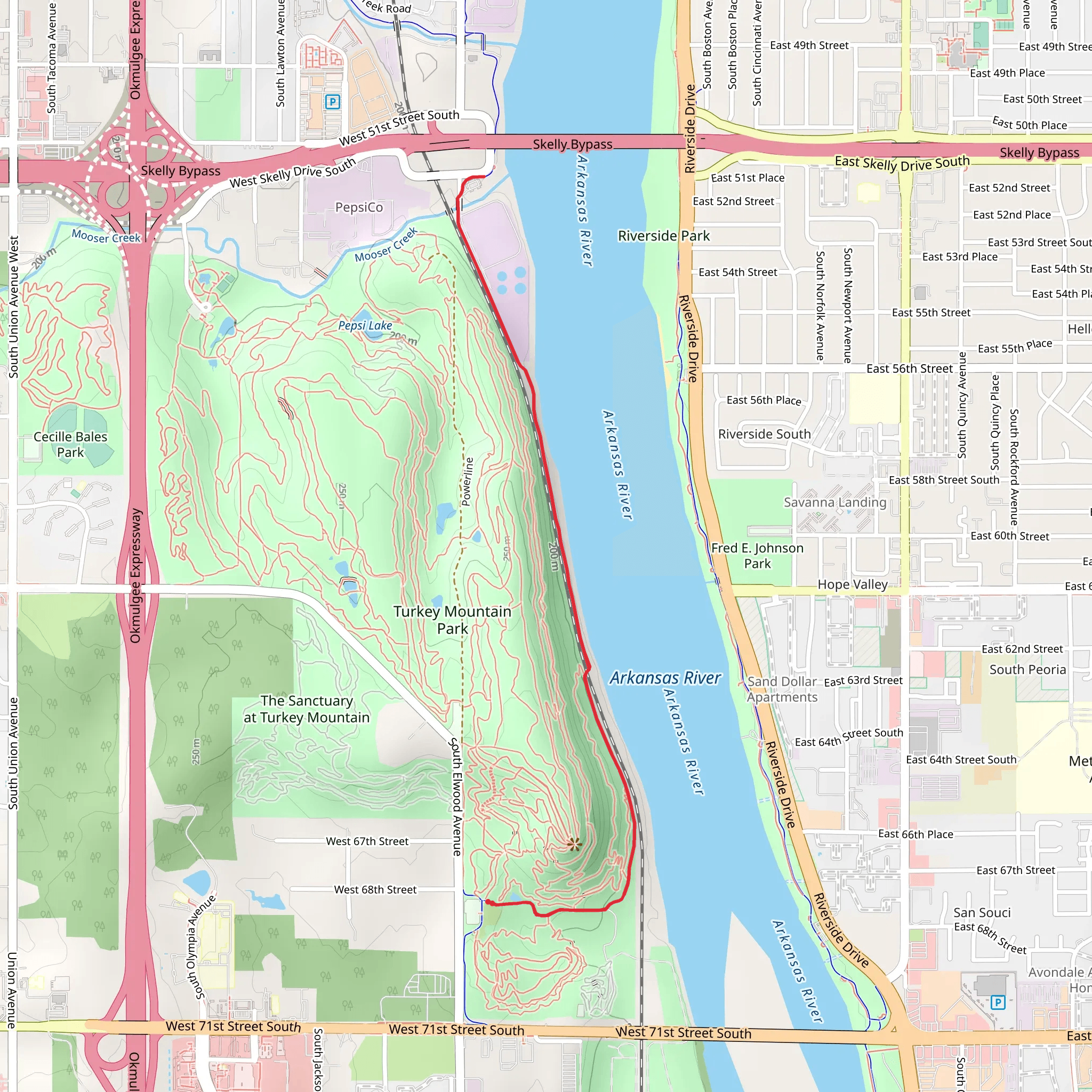 Riverparks West Bank Trail mobile static map