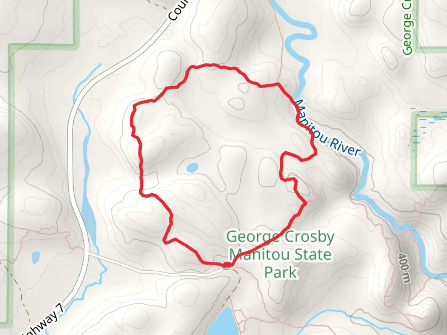 An image depicting the trail Superior Hiking and Humpback Loop Trail and its surrounding area.
