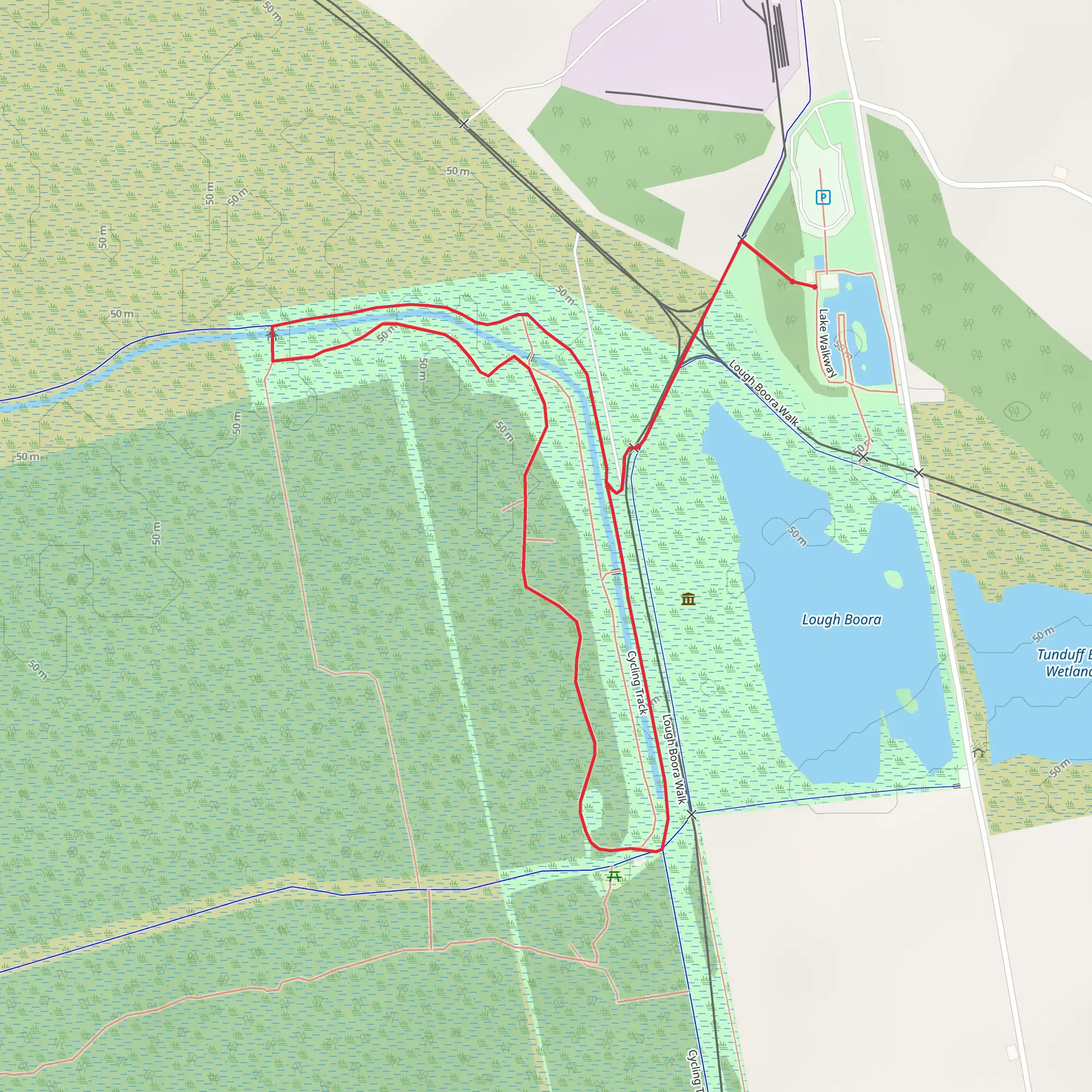 Lough Boora - Sculpture Route mobile static map