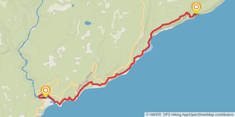 Fundy Footpath Trail stage 3 Map