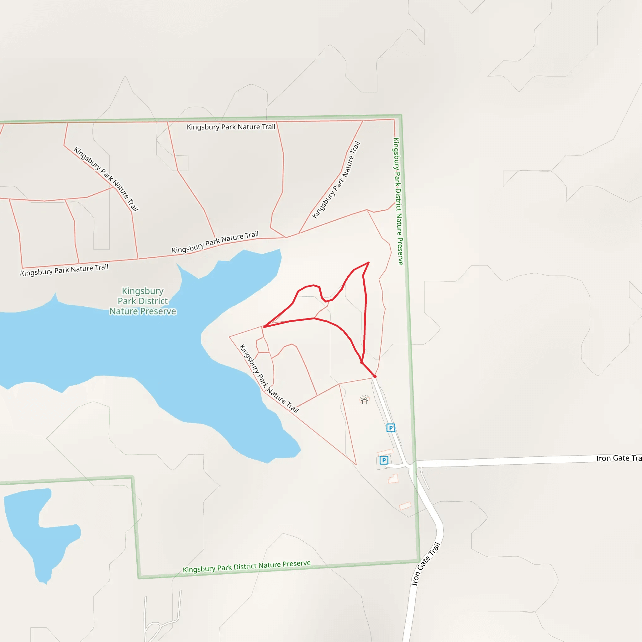 Kingsbury Park Nature Loop Trail mobile static map