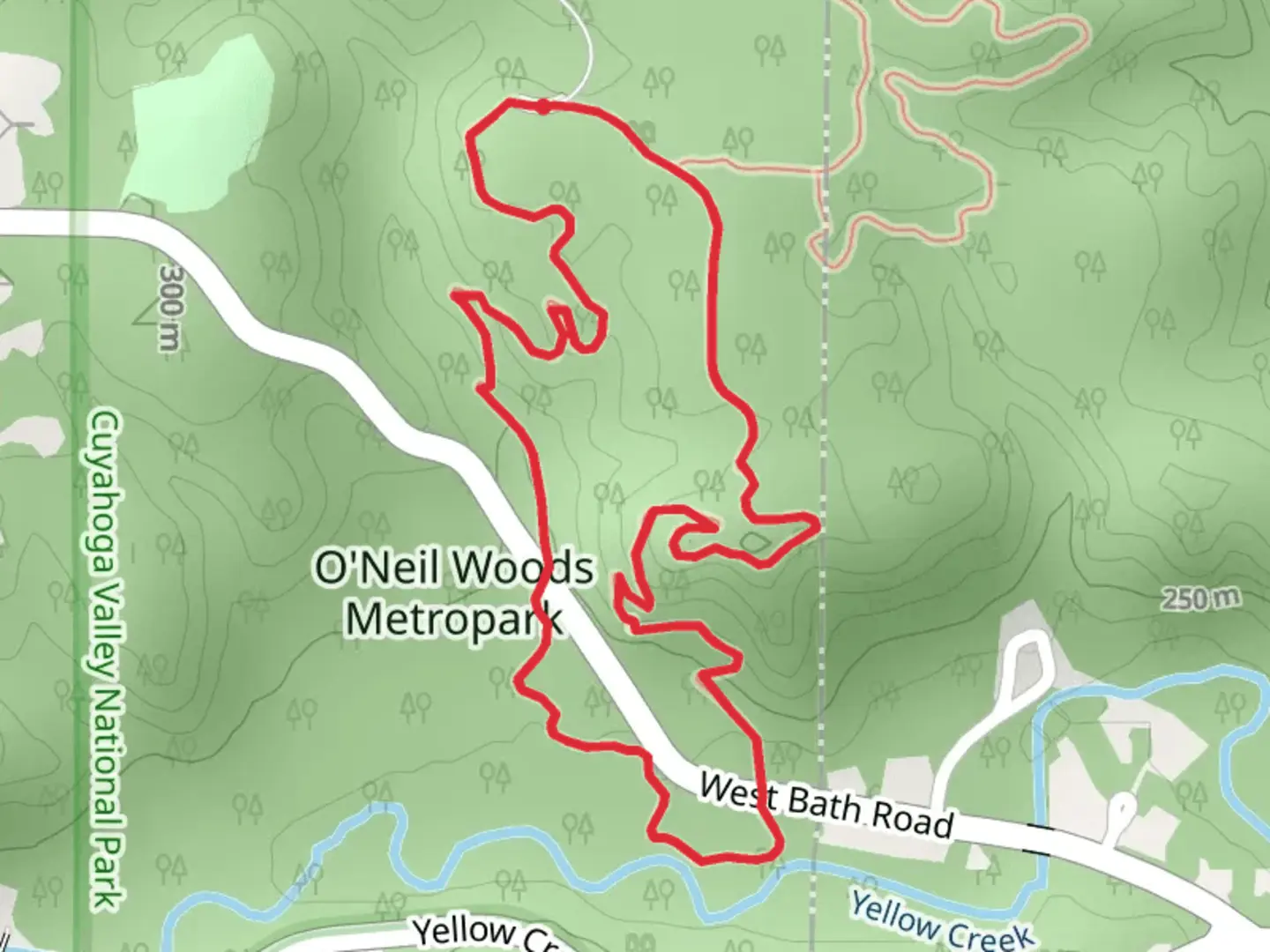 An image depicting the trail Buckeye and Deer Run Loop Trail and its surrounding area.